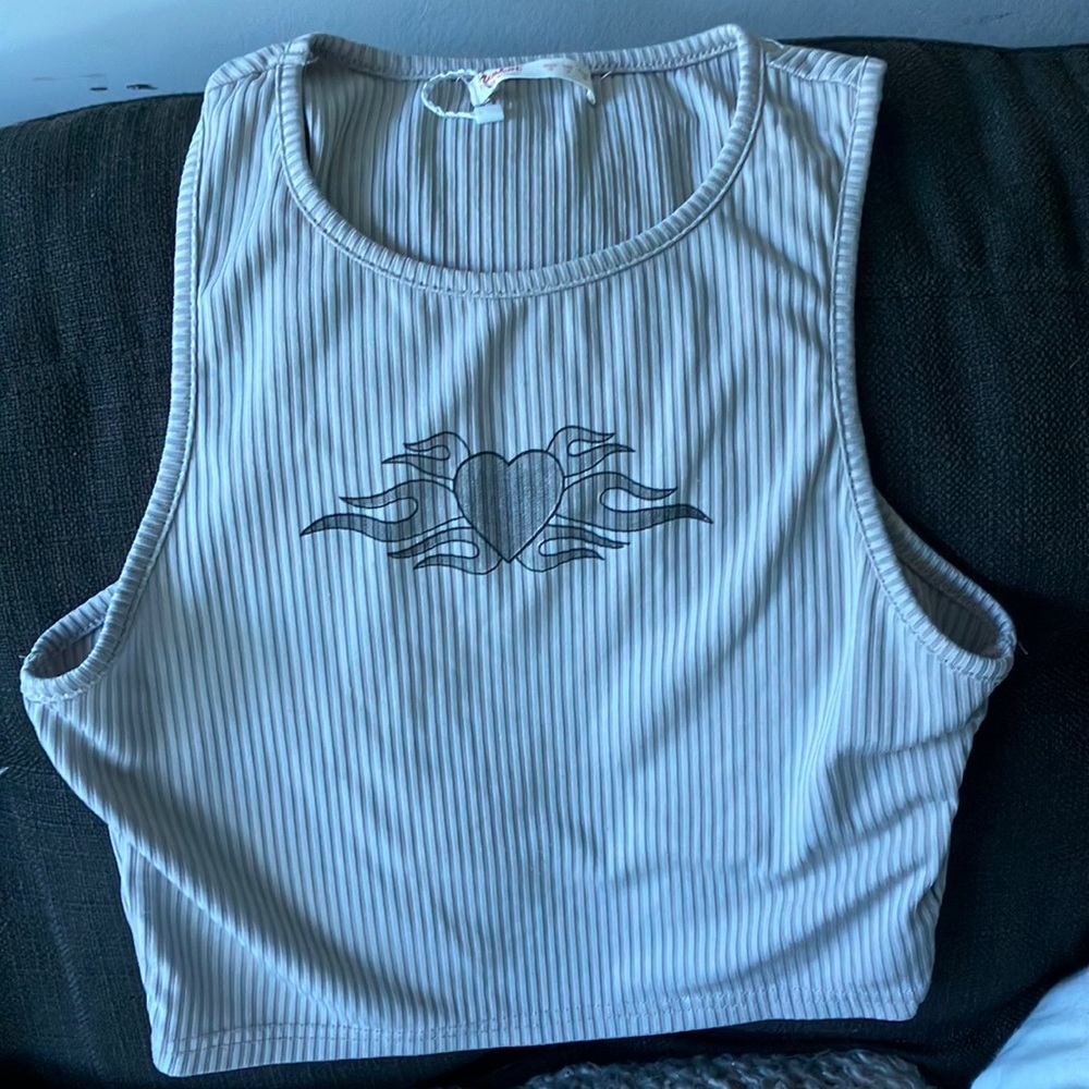 Cropped silky tank